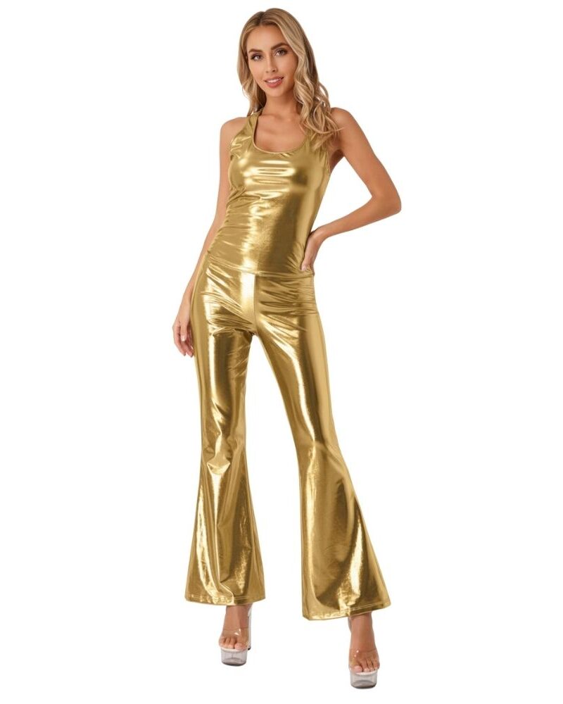 אוברול זהב מטאלי לנשים ✨