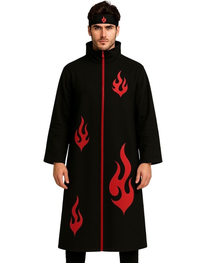 חלוק סמוראי שחור אדום לגבר : לוק לוחם אייקוני לפורים