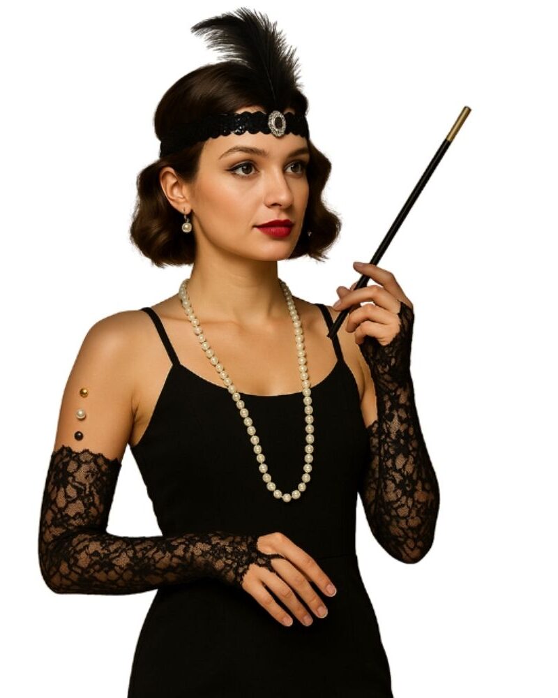 כפפות תחרה ארוכות לנשים 🧤 – אלגנטיות, קלאסיות ונוחות שחור 🖤