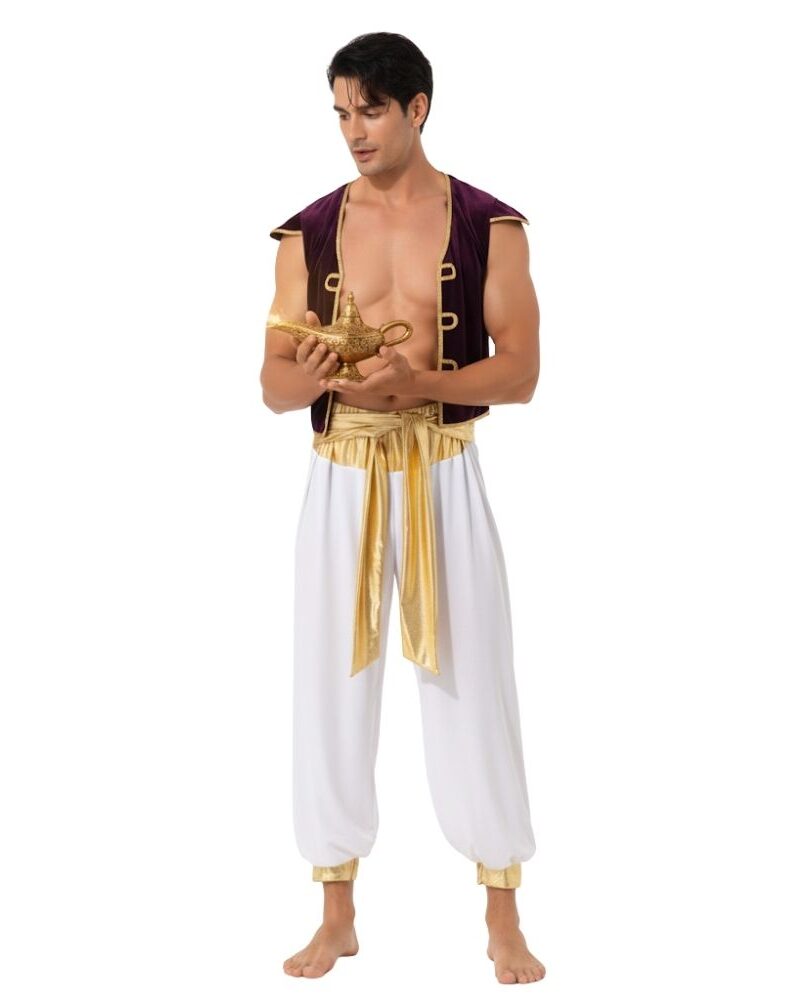 תחפושת אלאדין מלכותי לגבר – גרסת פרימיום ✨