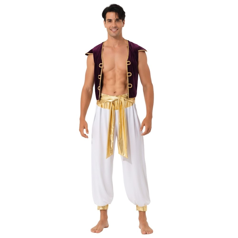 תחפושת אלאדין מלכותי לגבר – גרסת פרימיום ✨