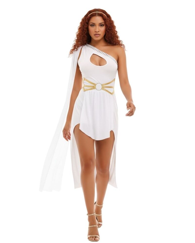 תחפושת אלה יוונית מעוצבת – שחור / לבן