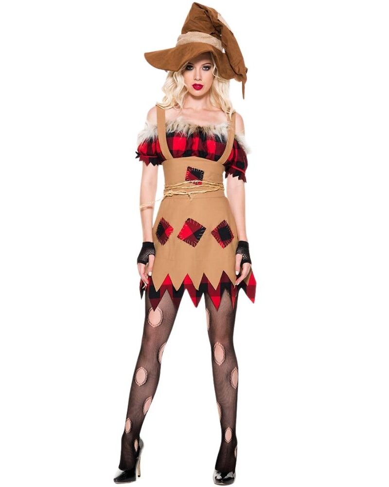 תחפושת דחלילה נשית בסגנון כפרי - מושלמת לפורים ולאירועי קונספט 🌾