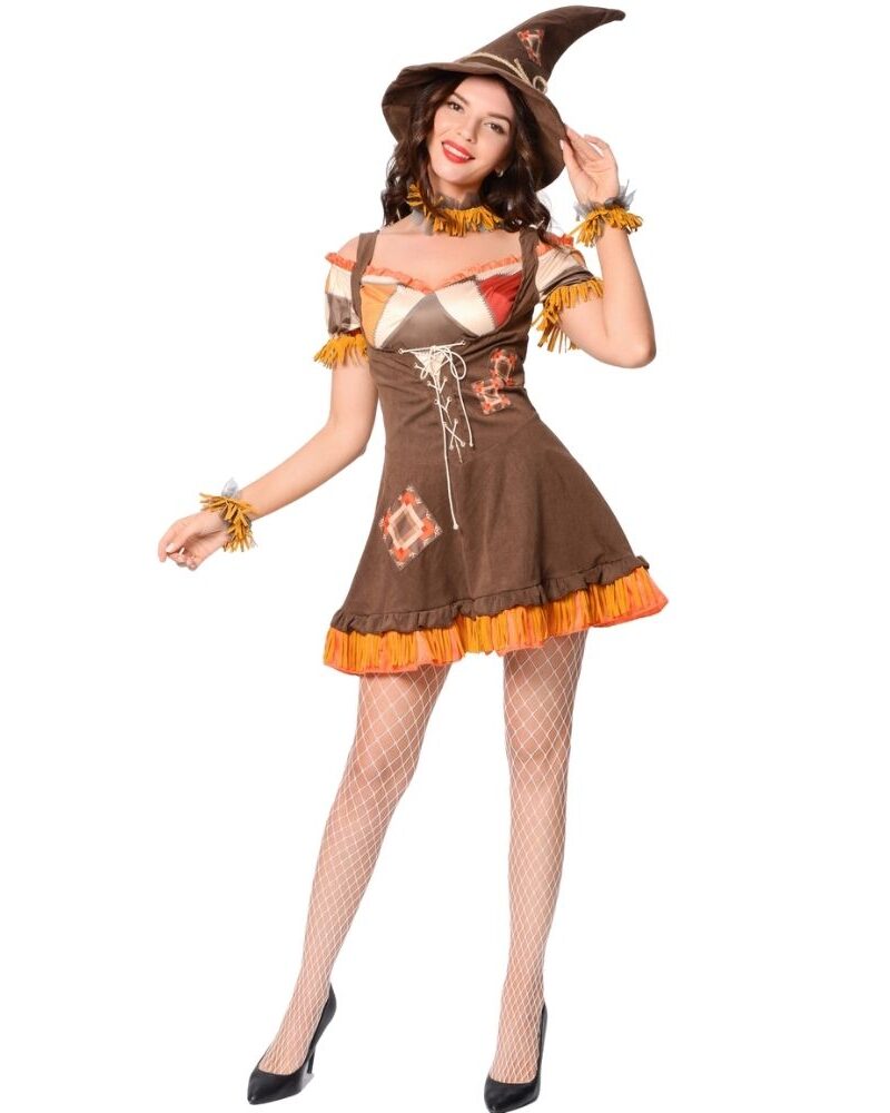 תחפושת דחלילה נשית מעוצבת 🌾🎃