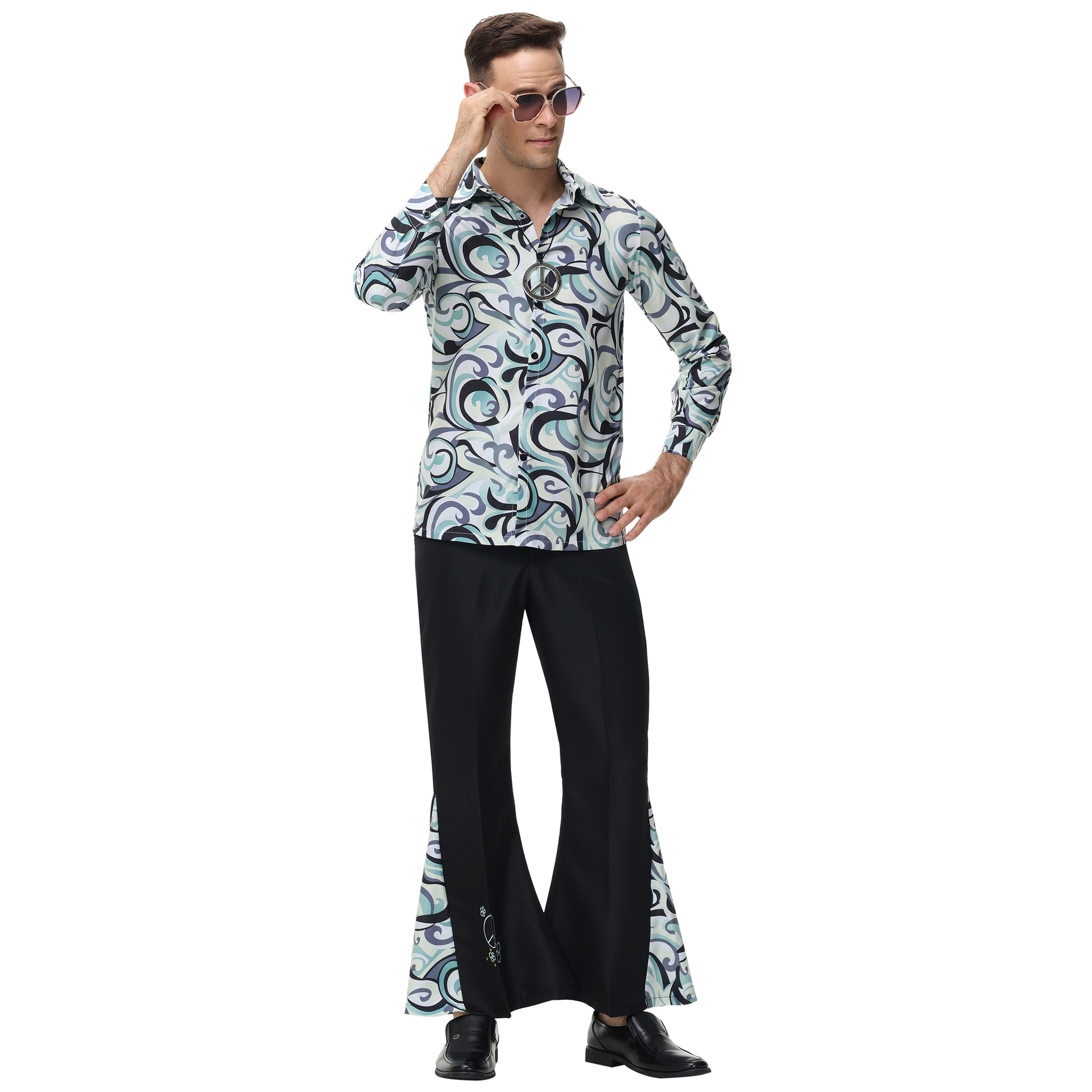 תחפושת היפי דיסקו -פסיכדלית לגבר לוק שנות ה־70 שחוזר בענק!✌️🟣