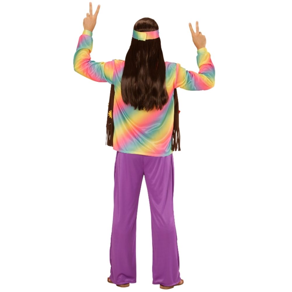 תחפושת היפי צבעונית לגבר- לוק פסיכדלי מושלם לפורים🌈✌️