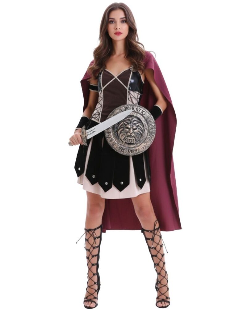 תחפושת לוחמת ספרטנית יוקרתית לנשים 🛡️⚔️