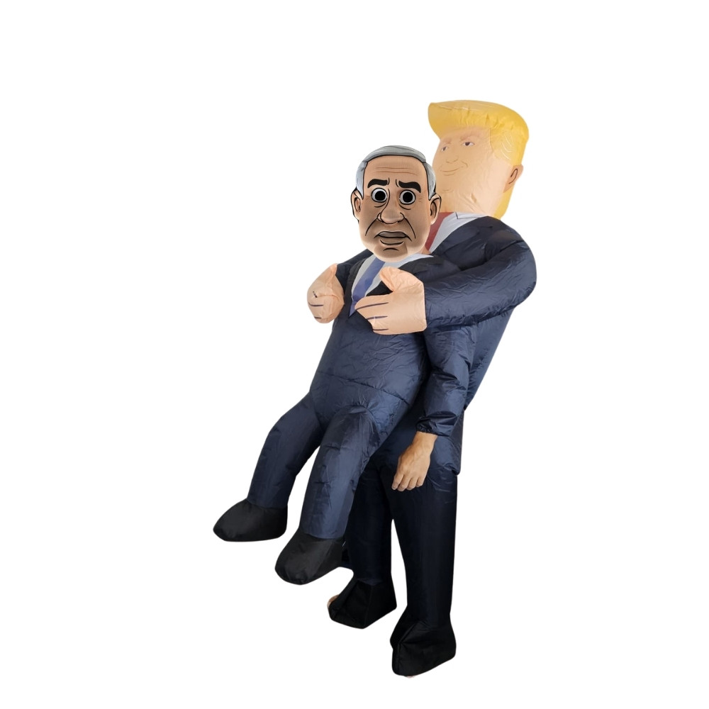 תחפושת מתנפחת טראמפ חוטף את ביבי 🎭🔥