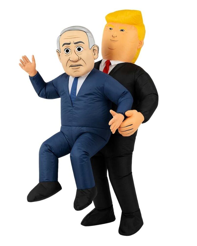 תחפושת מתנפחת טראמפ חוטף את ביבי 🎭🔥