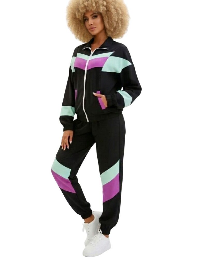 תחפושת רטרו נשית - לוק אייטיז משוגע שגונב את כל ההצגה! 💜💚✨