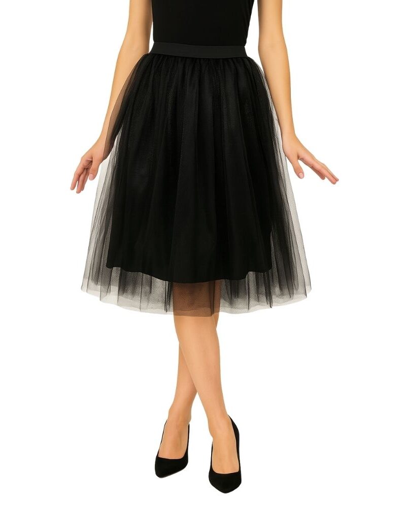 חצאית טוטו שחורה ארוכה לנשים ולנערות  🖤 ✨