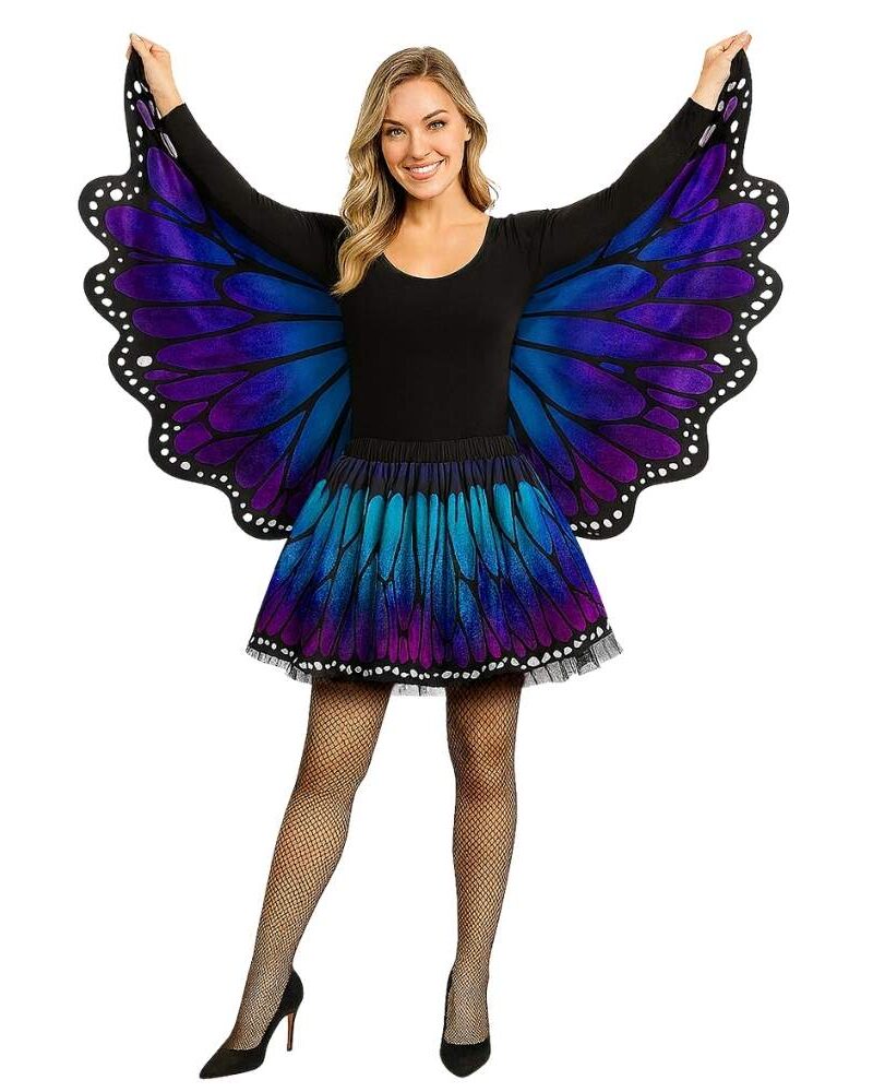 סט פרפר לנשים : חצאית טוטו וכנפיים מרהיבות ✨🦋💙