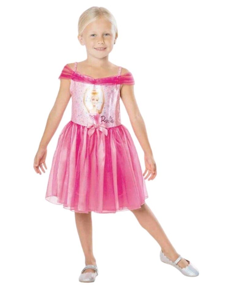 תחפושת ברבי בלרינה ורודה לילדות