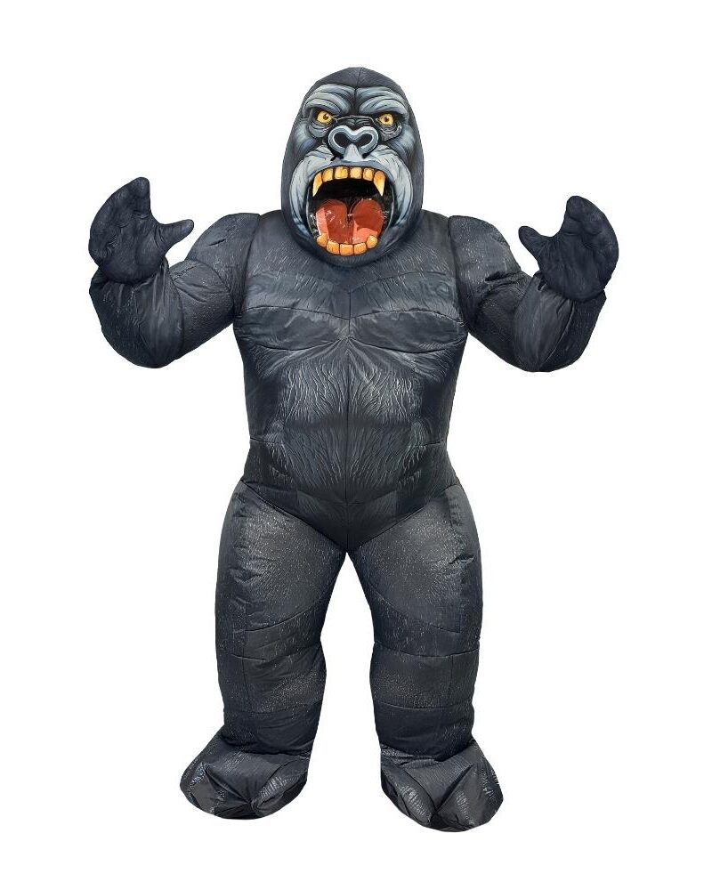 תחפושת גורילה מתנפחת לילדים 6-10 שנים 🦍🔥