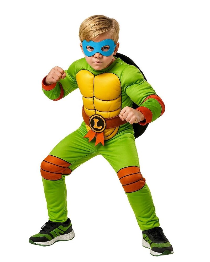 תחפושת צבי הנינג’ה 4-ב-1 לילדים 🐢✨