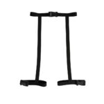 "חגורת רצועות טקטית שחורה ללוחמת עם אבזמי קליק ורצועות מתכווננות"