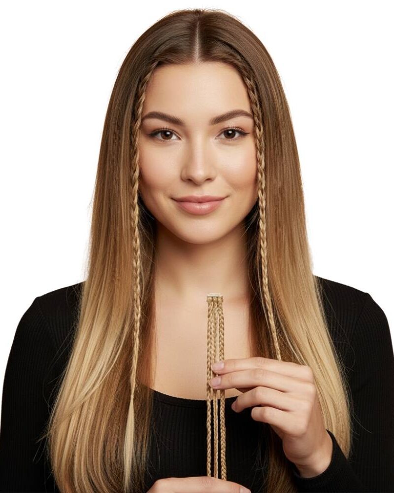 תוספת שיער צמות קליפס להוספה מהירה - שדרגי את הלוק בשניות במראה בוהו או לוחמת