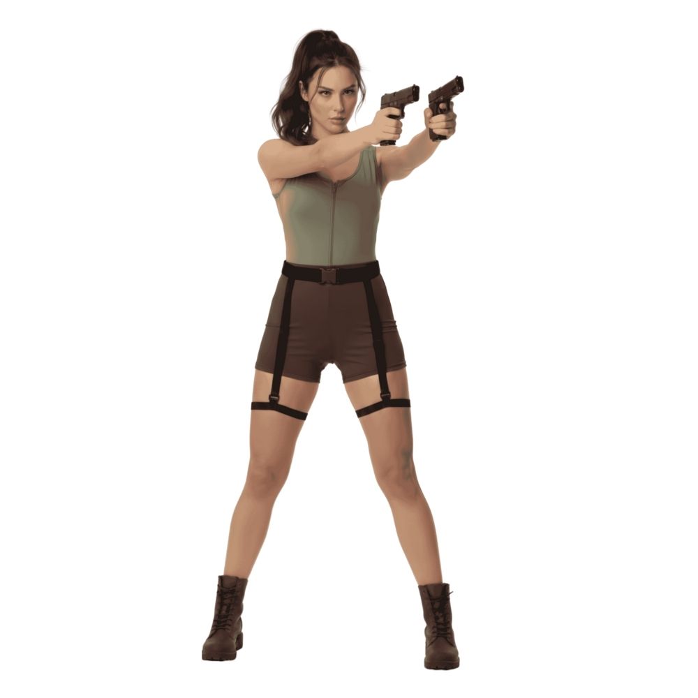 תחפושת לוחמת ג'ונגל - המלכה של עולם האקשן!