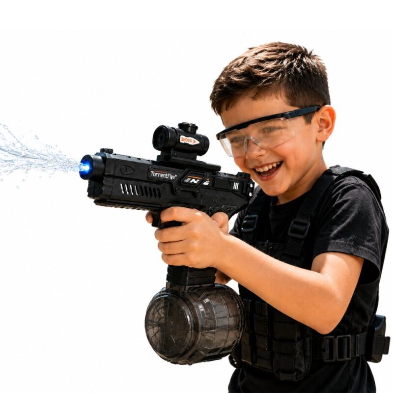 אקדח מים חשמלי עם מחסנית תוף