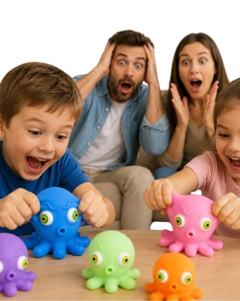 נידו תמנון לחיץ מג'לי רך לילדים מגיל 3, צעצוע אנטי סטרס מהנה
