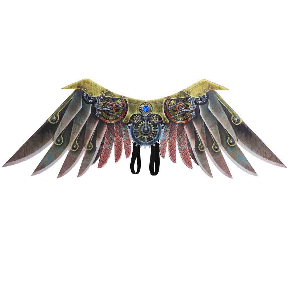 כנפיים מלאך Steampunk עשויות מחומר איכותי וקל PVC