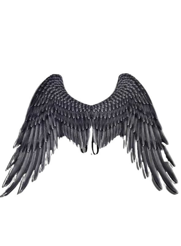כנפיים מלאך ענקיות שחורות עשויות מחומר איכותי וקל PVC