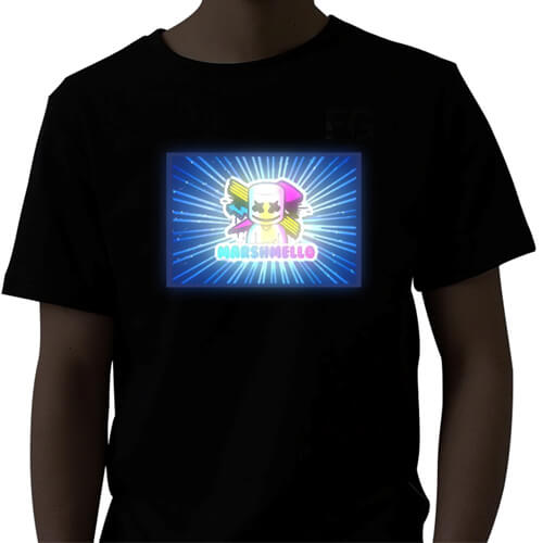 חולצה אקולייזר די ג'י מרשמלו Lighting LED Shirt -  דגם מרשמלו