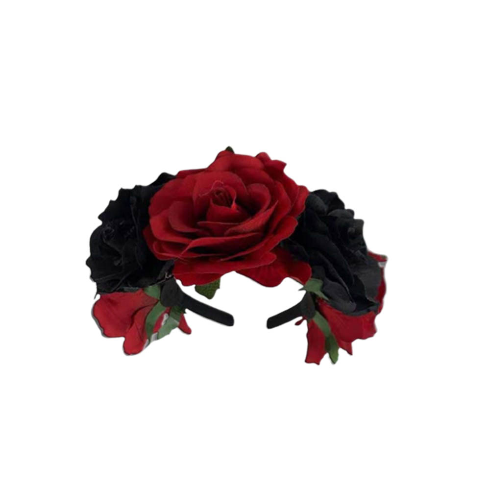 קשת פרחים אדום שחור מפוארת